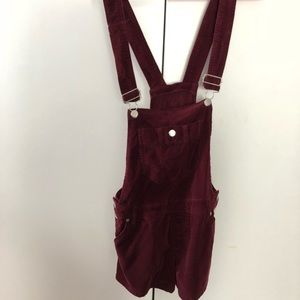 Burgundy Overalls